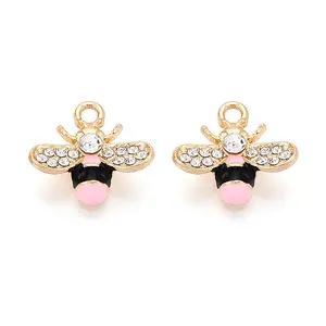 Alloy Rhinestone and Enamel Pendants