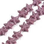 Synthetic Coral Dyed Carved Beads Strands