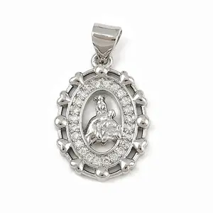 Brass Micro Pave Cubic Zirconia Pendants
