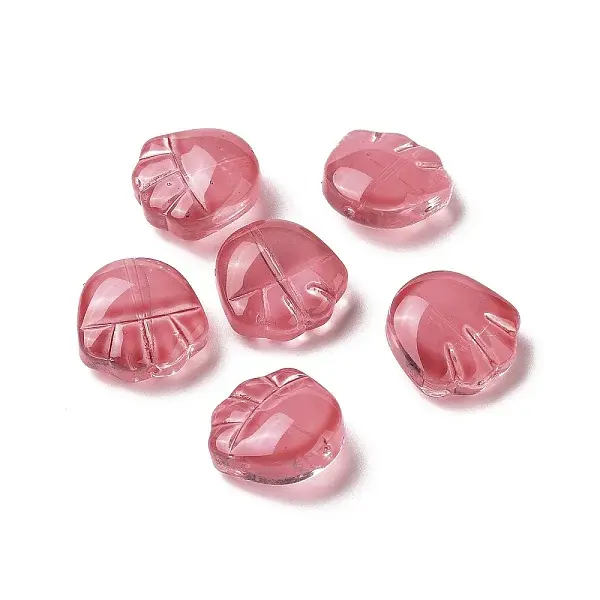 Transparent Spray Painted Glass Beads