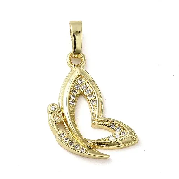 Brass Micro Pave Cubic Zirconia Pendants