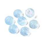Transparent Spray Painted Glass Beads