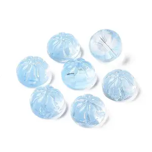 Transparent Spray Painted Glass Beads