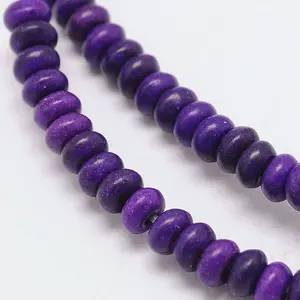 Dyed Synthetical Turquoise Rondelle Bead Strand