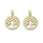 Brass Micro Pave Cubic Zirconia Pendants