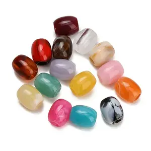 Two-tone Opaque Acrylic European Beads