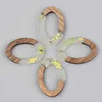 Transparent Resin & Walnut Wood Pendants