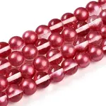 Baking Paint Transparent Glass Beads Strands
