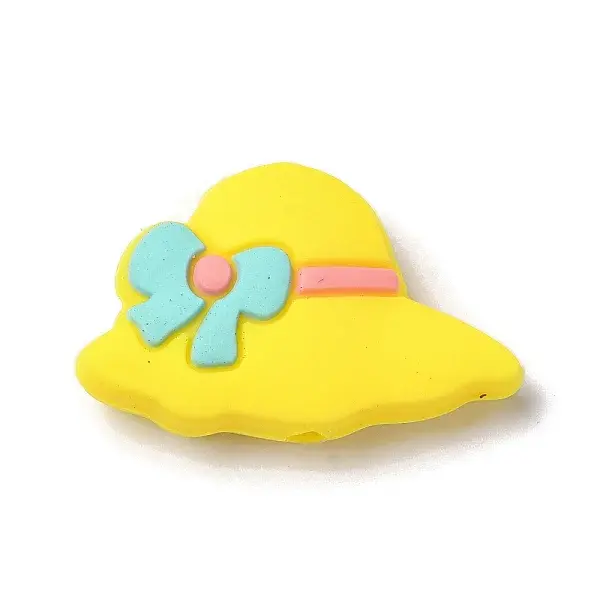 Hat with Bowknot Silicone Focal Beads