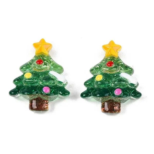 Christmas Theme Transparent Epoxy Resin Decoden Cabochons