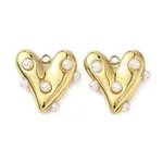 304 Stainless Steel with ABS Plastic Pearl Pendants
