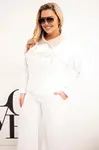 Kesi plus size souprava s límcem a širokými kalhotami