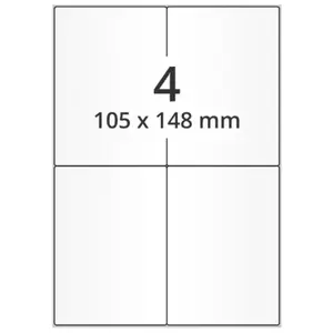 Samolepicí PE etikety 105 x 148 mm, 400 listů