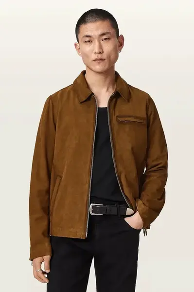 AllSaints  přechodová bunda pánská semišová ASHWOOD