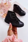 Boto Detské kožené tenisky Black Marney