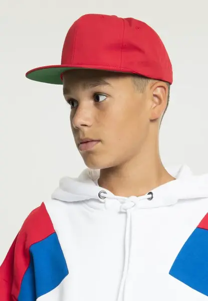 Pro-Style Twill Snapback Youth Cap Red