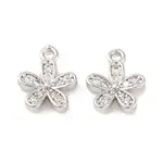Brass Micro Pave Clear Cubic Zirconia Pendants