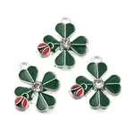Alloy Rhinestone Enamel Pendants