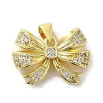 Brass Micro Pave Clear Cubic Zirconia Pendants