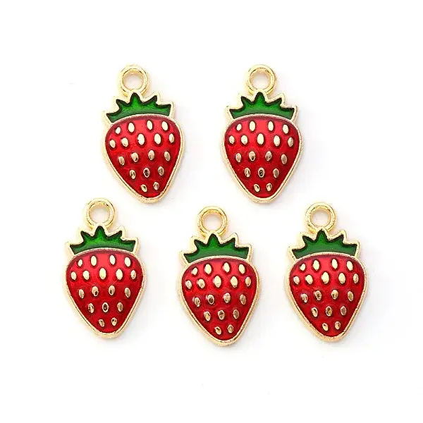 Light Gold Plated Alloy Enamel Pendants