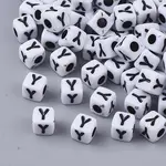 White Opaque Acrylic Beads