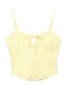 Pull&Bear Top  pastelovo žltá
