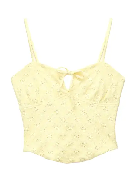 Pull&Bear Top  pastelovo žltá