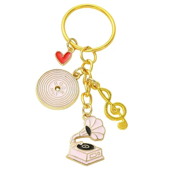 Alloy Enamel Disc & Gramophone & Musical Note Pendant Decorations