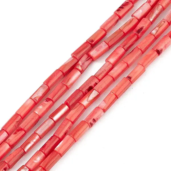 Natural Freshwater Shell Dyed Beads Strands