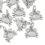 Brass Clear Cubic Zirconia Charms