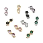 Brass Pave Cubic Zirconia Connector Charms