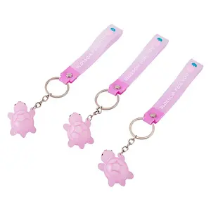 3Pcs PVC Tortoise Pendant Keychains