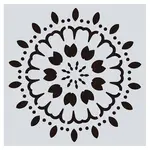 Flower Pattern Eco-Friendly PET Plastic Hollow Painting Silhouette Stencil