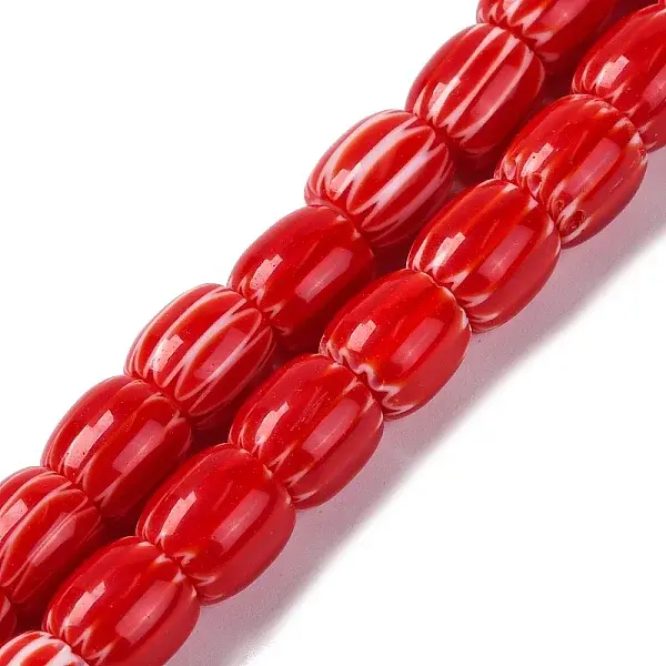 Handmade Lampwork Chevron Beads Strands