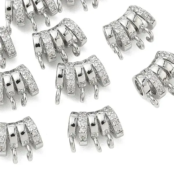 Brass Micro Pave Cubic Zirconia Pendants