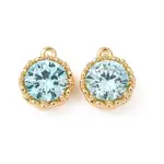 Brass Micro Pave Cubic Zirconia Charms