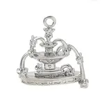 Brass Micro Pave Clear Cubic Zirconia Pendants