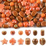 68Pcs 12 Styles Handmade Porcelain Beads