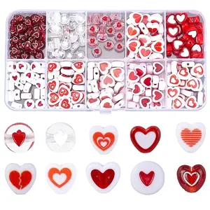 300Pcs 10 Styles Opaque & Transparent Acrylic Beads Sets