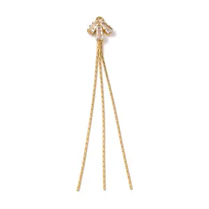 Brass Micro Pave Clear Cubic Zirconia Big Pendants
