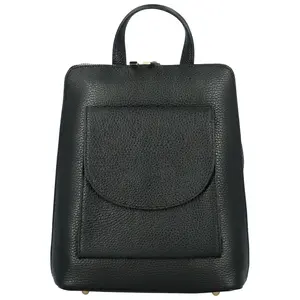 Dámský kožený kabelko/batoh černý - Delami Septends