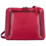 Dámská kožená crossbody kabelka fuchsiová - Katana Elenka