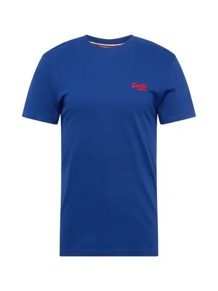 Superdry & Co Tričko 'Essential'  kobaltovomodrá / červená