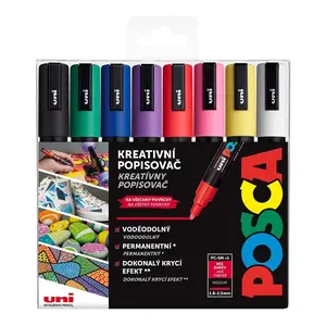 Sada akrylových popisovačov UNI POSCA PC-5M 8 ks