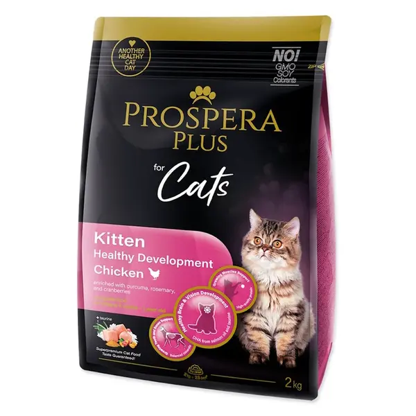 PROSPERA PLUS Kitten Chicken Healthy Development krmivo pro koťata, Hmotnost balení (g): 2 kg