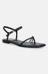 Calvin Klein sandále dámske SQUARE FLAT SANDAL STRAP LTH