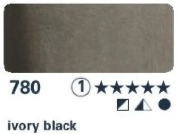 Akvarelová barva Horadam 1/2 – 780 ivory black