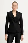 Sako s příměsí viskózy Just Cavalli černá barva, 79PAQ705 J0092