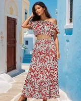 Letní vzorovaný dámský komplet