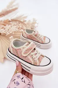 Boto Dívčí Tenisky Na Suchý Zip Růžové Zelina